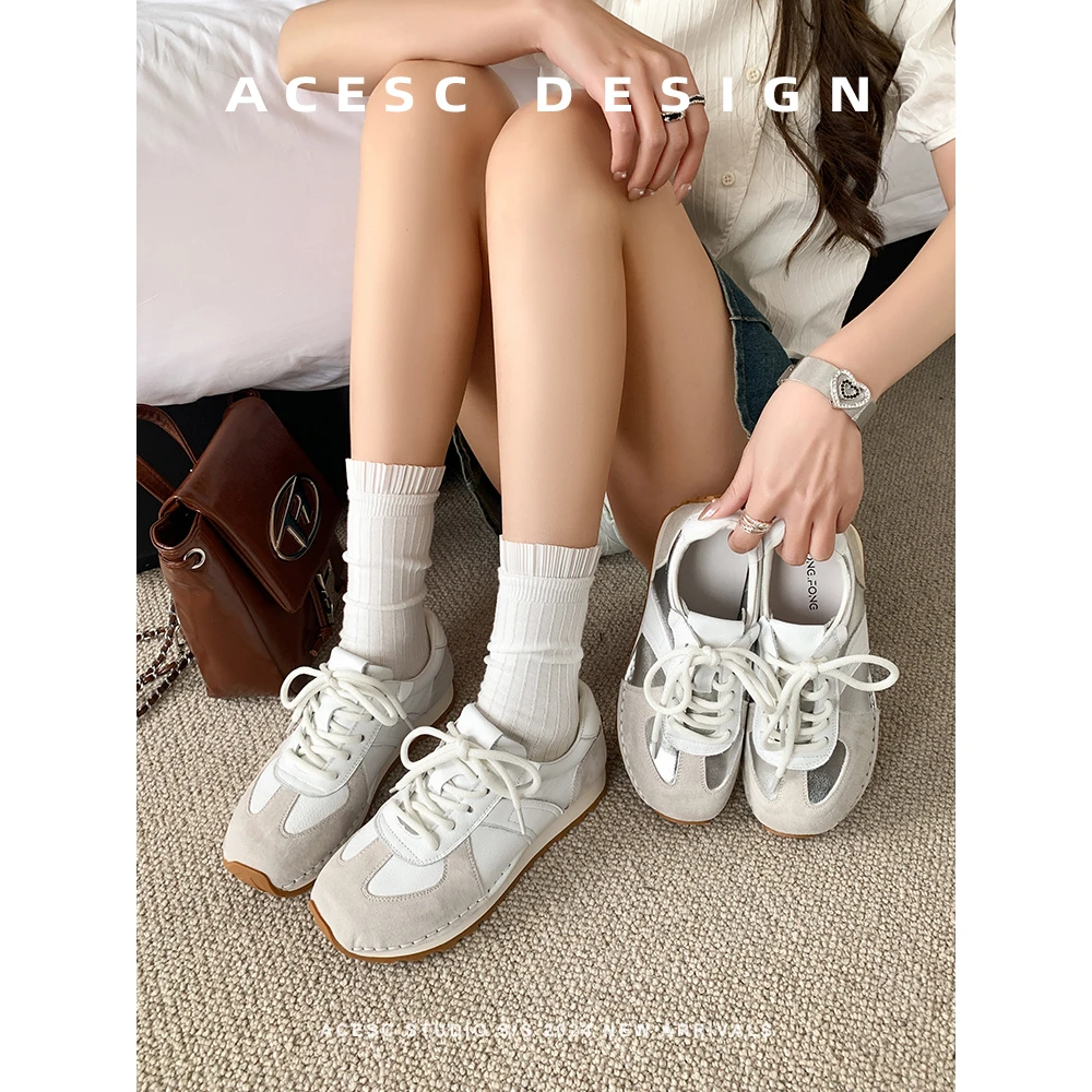 Acesc/艾斯臣A24191355 春夏新款复古软底阿甘德训鞋华夫跑步休闲