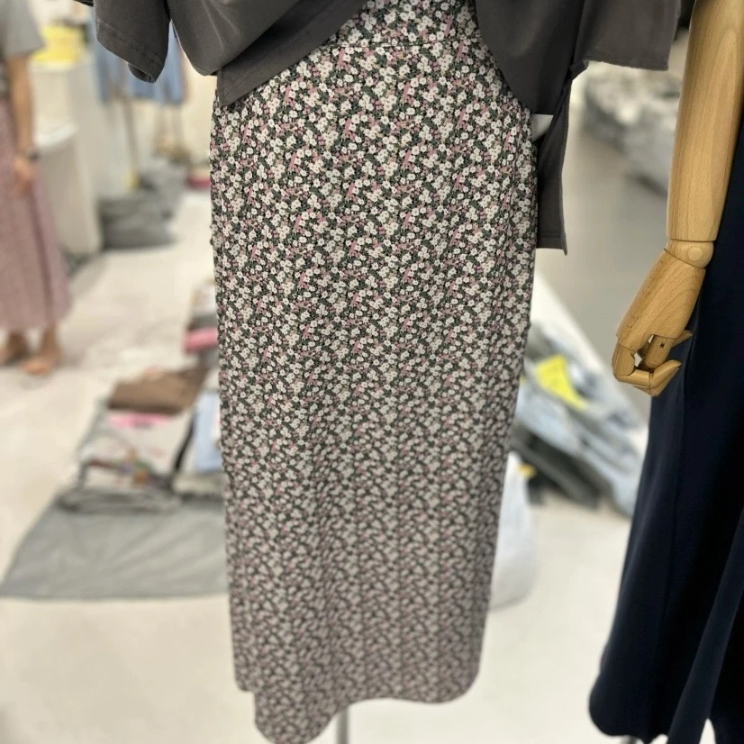 东大门正品 co粉色碎花半裙（不支持退货）
