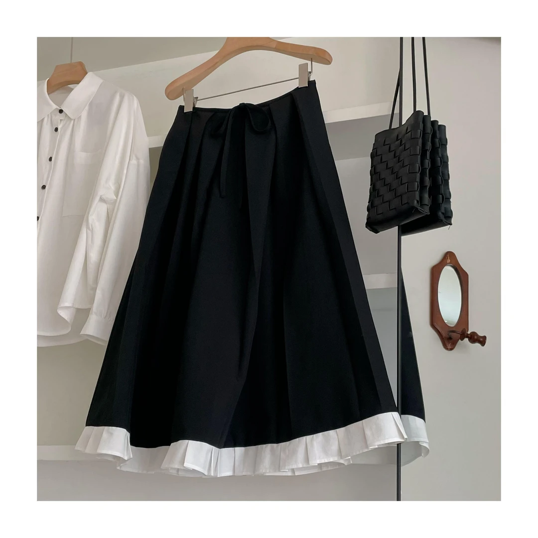 【杭州S姐 精品女装】下摆撞色半裙04178