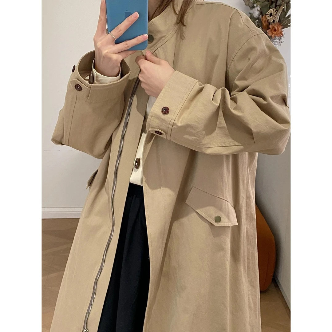 【微瑕】卡其风衣f10127