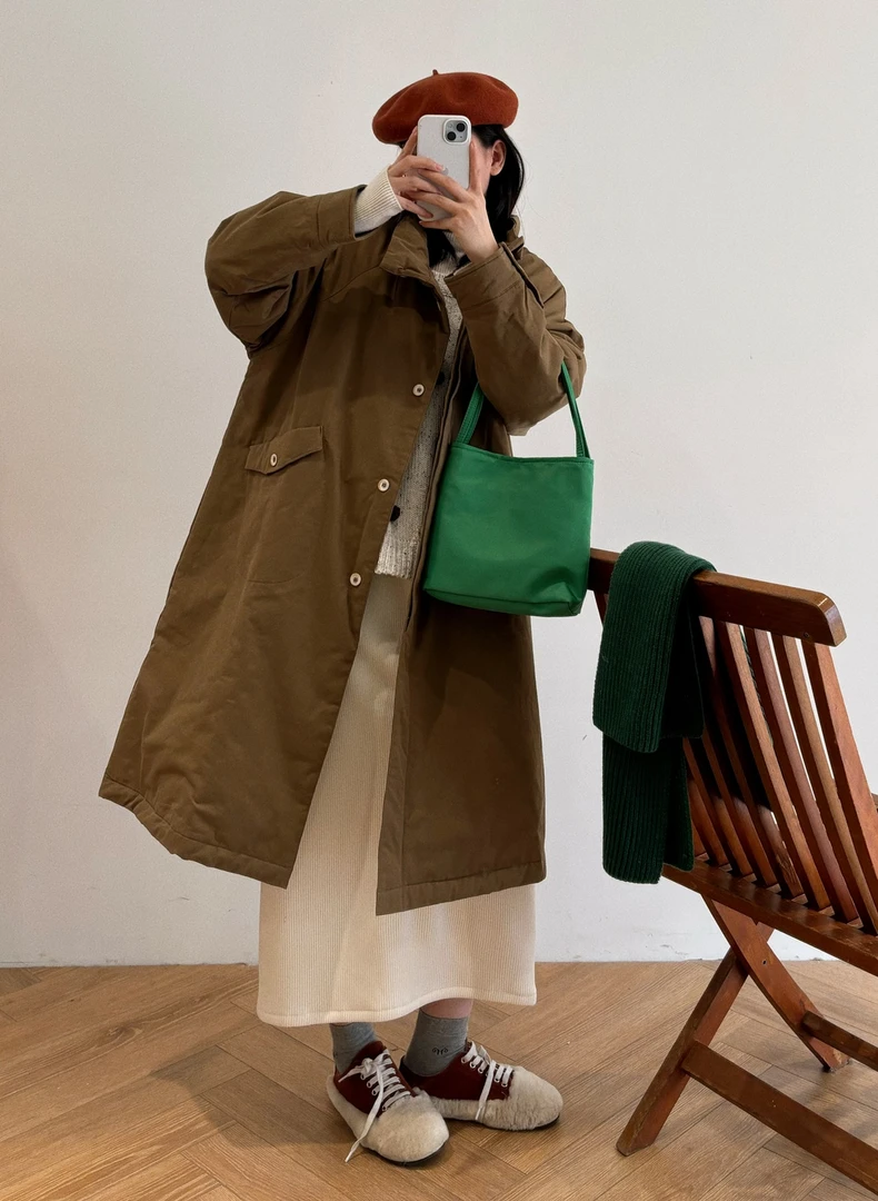 【清版福利NO退NO换】夹棉风衣女中长款加厚休闲外套保暖棉服g08126