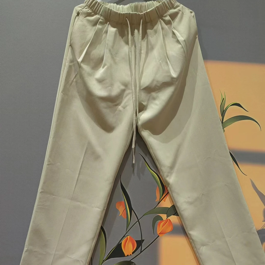 【杭州S姐 精品女装】松紧腰抽绳阔腿裤子22793