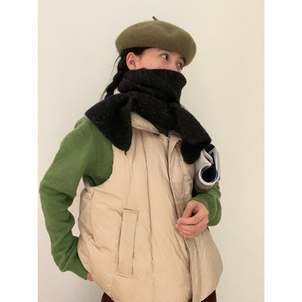 【杭州S姐精品女装】羽绒服马甲女保暖白鸭绒加厚短款马夹外套06116