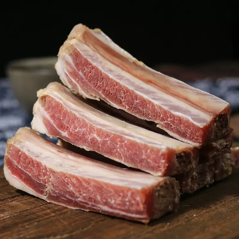腊排骨咸排骨肉安徽六安特产手工腌制风干腊寸排骨腊肉腊味非烟熏