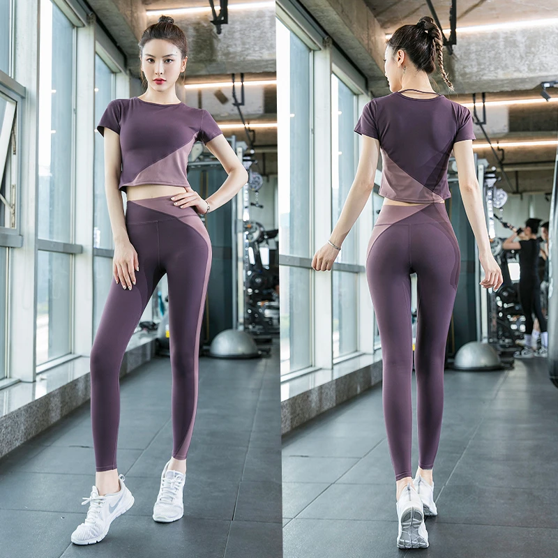 瑜伽服套装女夏季2025新款网红时尚高级感健身衣专业晨跑步运动服