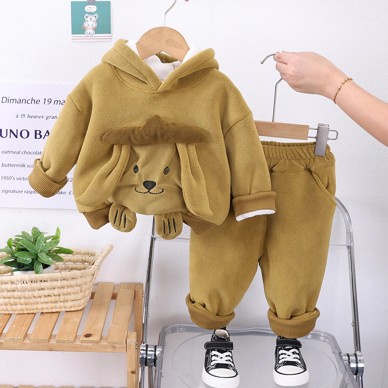 【小丸子】2024加绒卫衣冬款2024新款大儿童冬季套装帅气套装