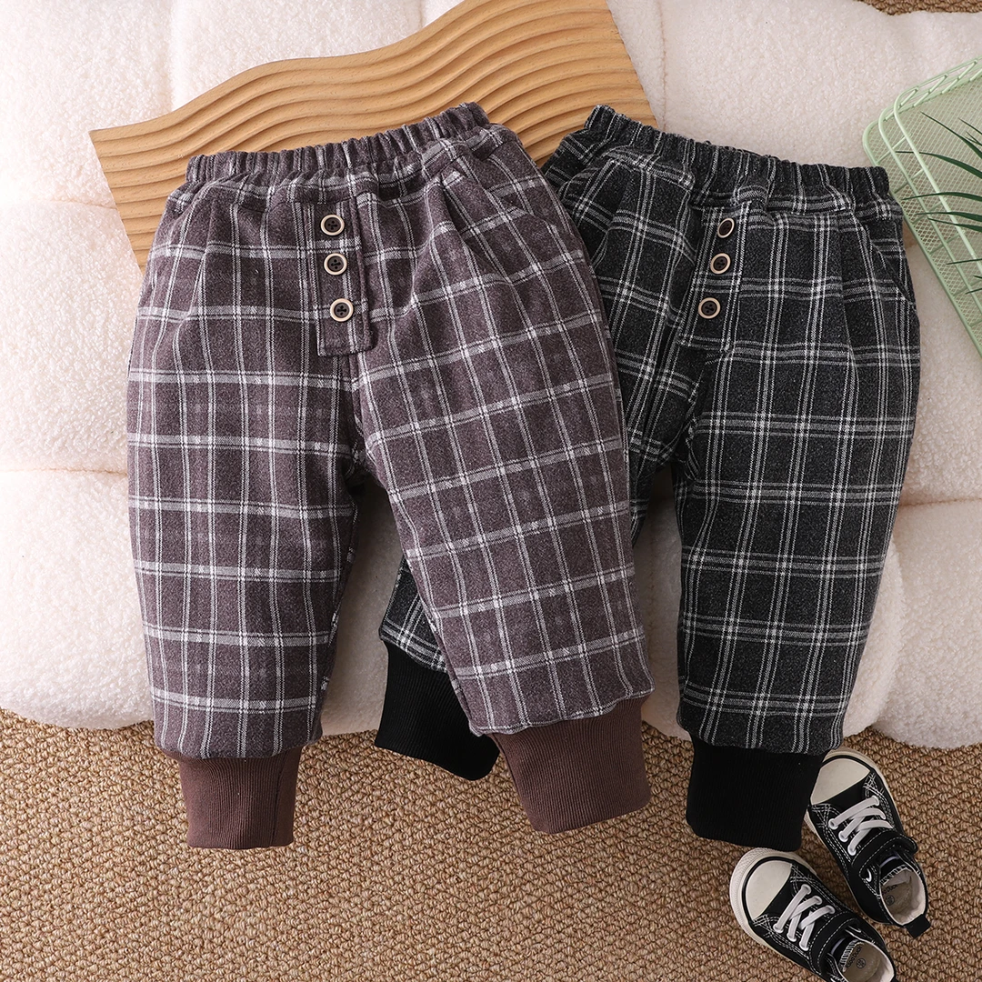 儿童棉裤冬季加绒加厚外穿男童一条过冬夹棉运动裤子大童保暖