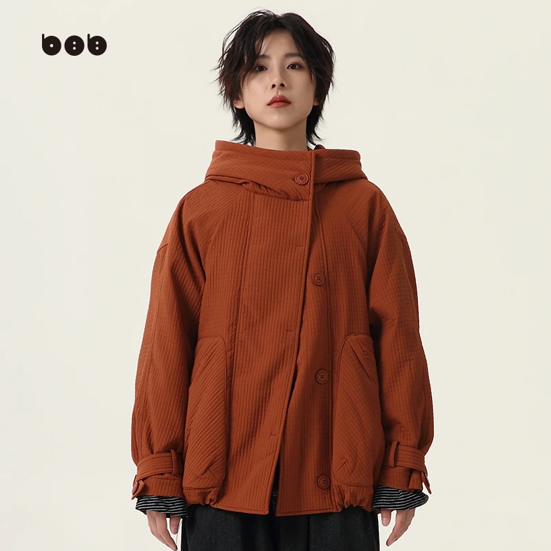 【商场同款】短款棉服女2023冬季新品保暖宽松棉衣外套女潮