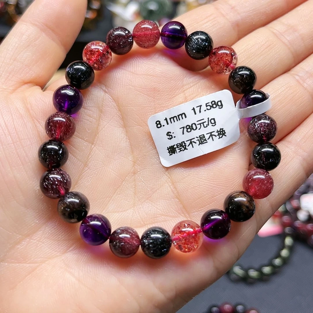 水晶手链未镶嵌一****?