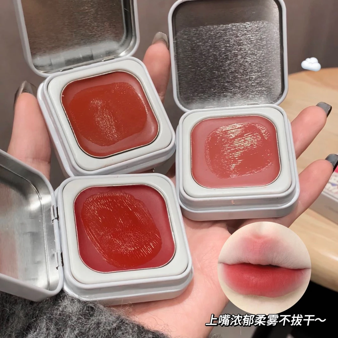 韩系女高感~多用口红唇颊膏腮红膏唇泥哑光丝绒显白不易掉色沾杯