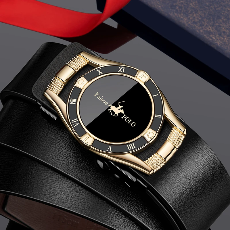 保罗POLO男士百搭自动扣高档腰带正装西装西裤带时尚年轻潮流款