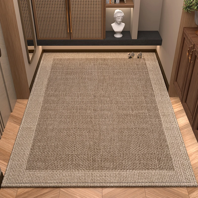 忘忧虫简约免洗入户地垫仿剑麻纹家用玄关脚垫耐脏防滑进门地毯