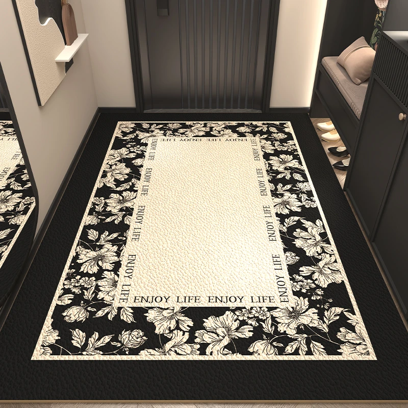忘忧虫法式高级入户门皮革地毯地垫进门门口免洗可擦pvc家用脚垫