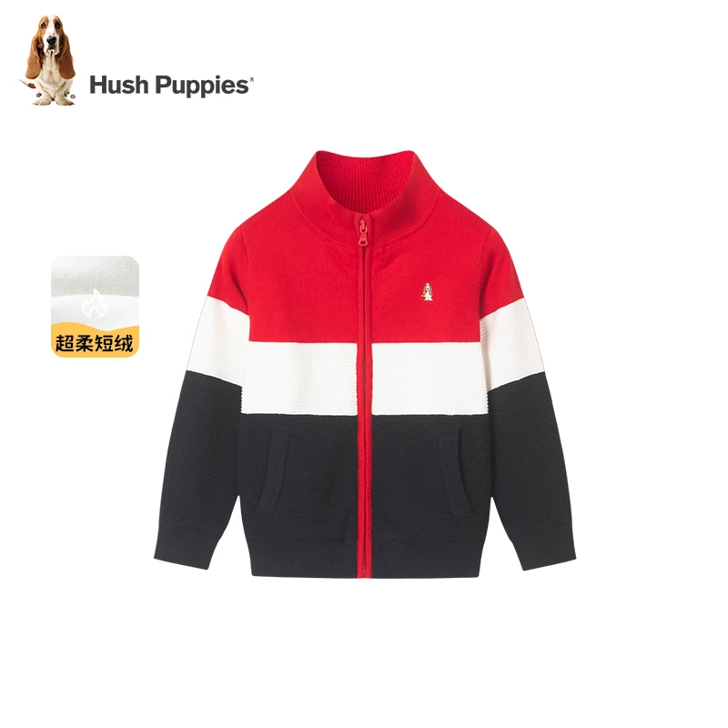 【针织长袖线衣】暇步士童装儿童拉链衫撞色休闲线衣