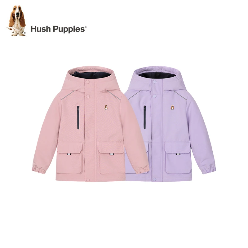 【三防透湿加厚】暇步士童装冬新款户外男童女童加绒保暖防风外套