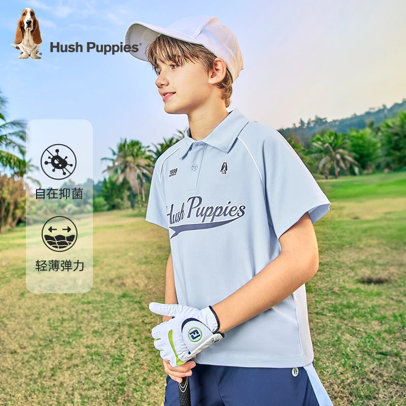 暇步士童装新款POLO经典亲肤短袖