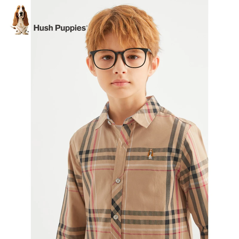 翻领长袖衬衫 学院风秋新款 暇步士童装