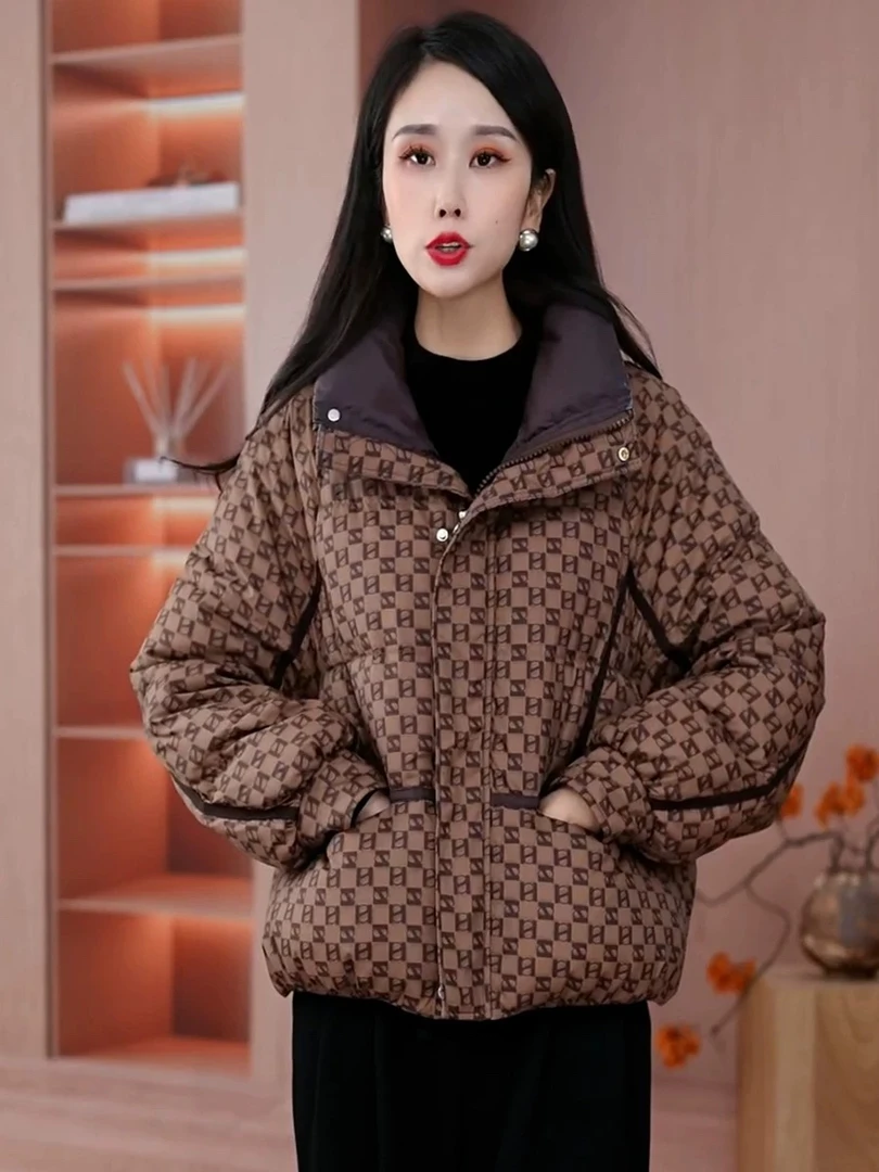 2024年冬季新款气质时尚显瘦保暖加厚白鸭绒羽绒服短款休闲外套女