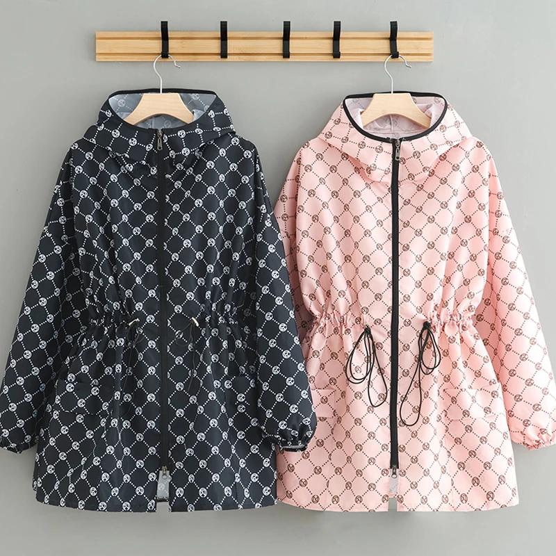 薄款不沾毛长袖收腰防水大褂罩衣女家用厨房户外围裙外套时尚显瘦