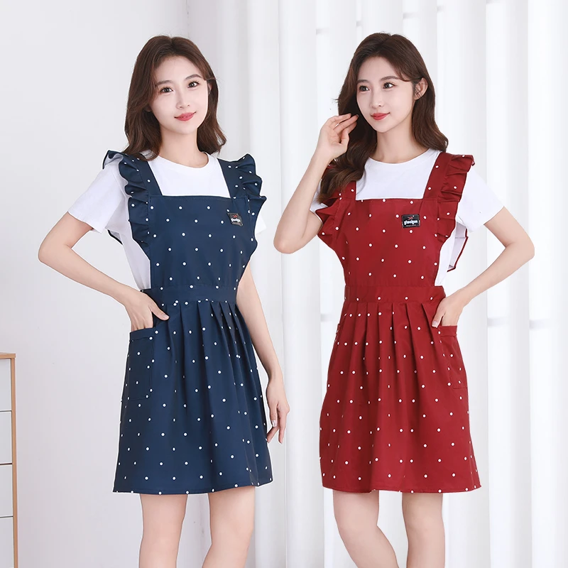 围裙简约时尚大气公主裙防水无袖男女款成人做饭防油污罩衣工作服