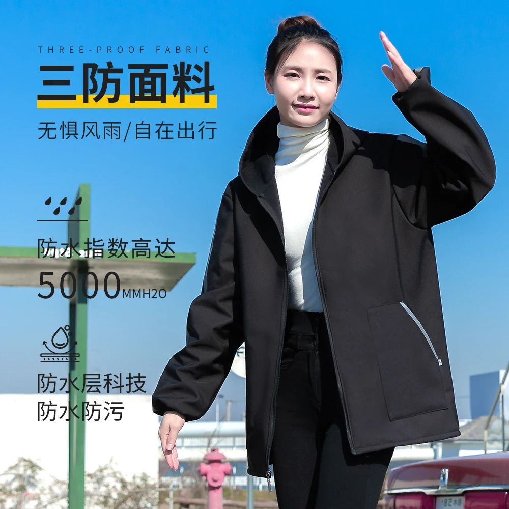 防水长袖爆款加厚罩衣御寒锁温围裙加绒保暖抗风工作服可定制男女