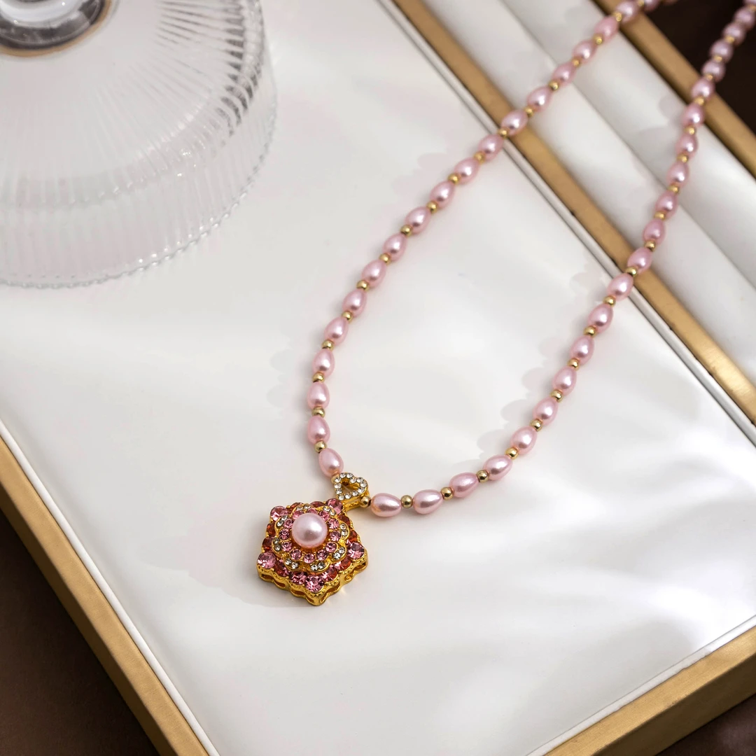 百搭小众潮流牡丹转轻奢项链ZD0197