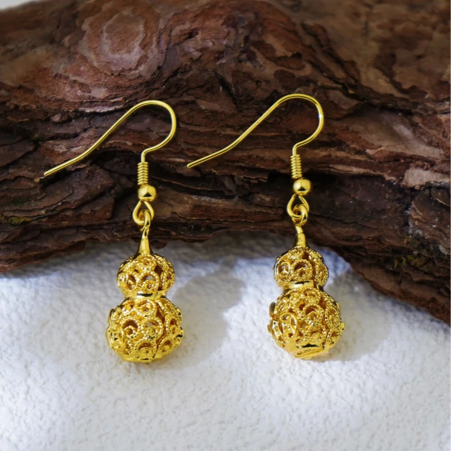 新国风镂空葫芦耳环ZD0361