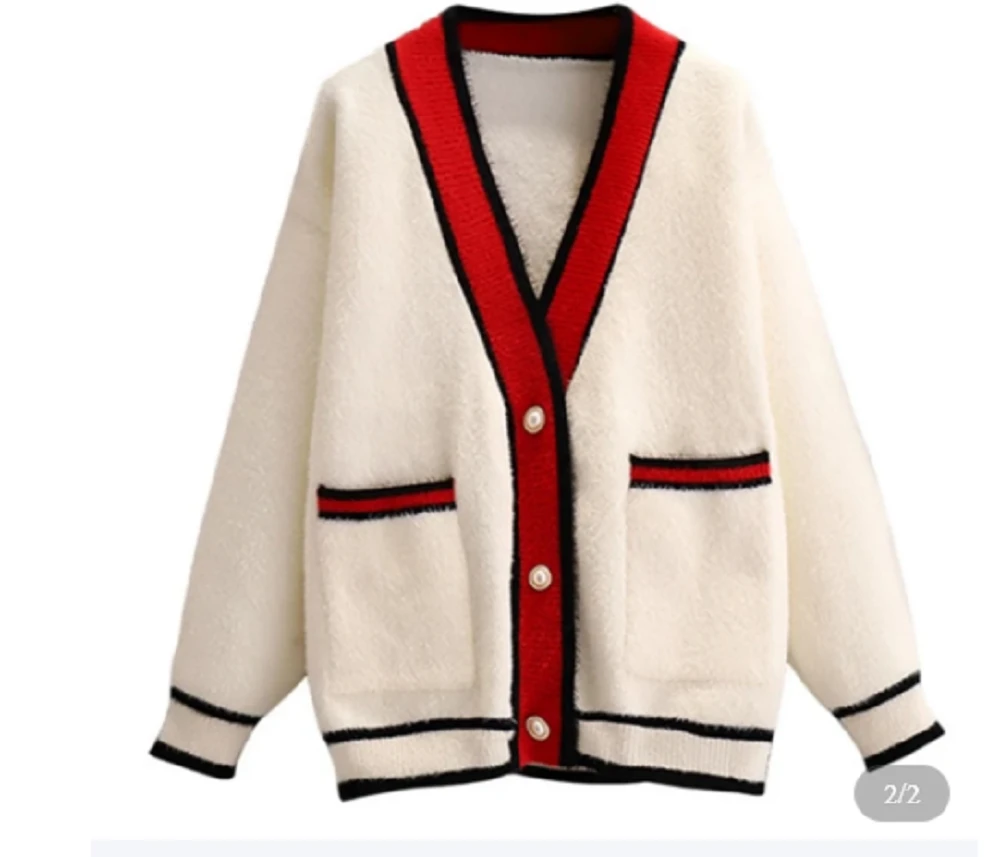 【范范专属】女士白色气质针织短款外套001