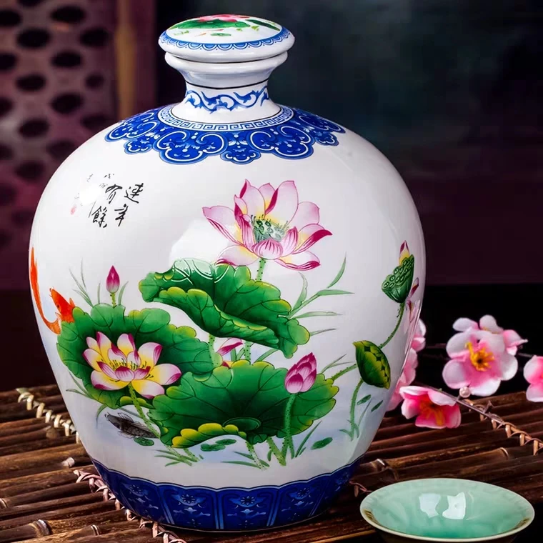 杏氿清香型白酒5斤礼盒装连年有余纯粮酒送底座53度2500
