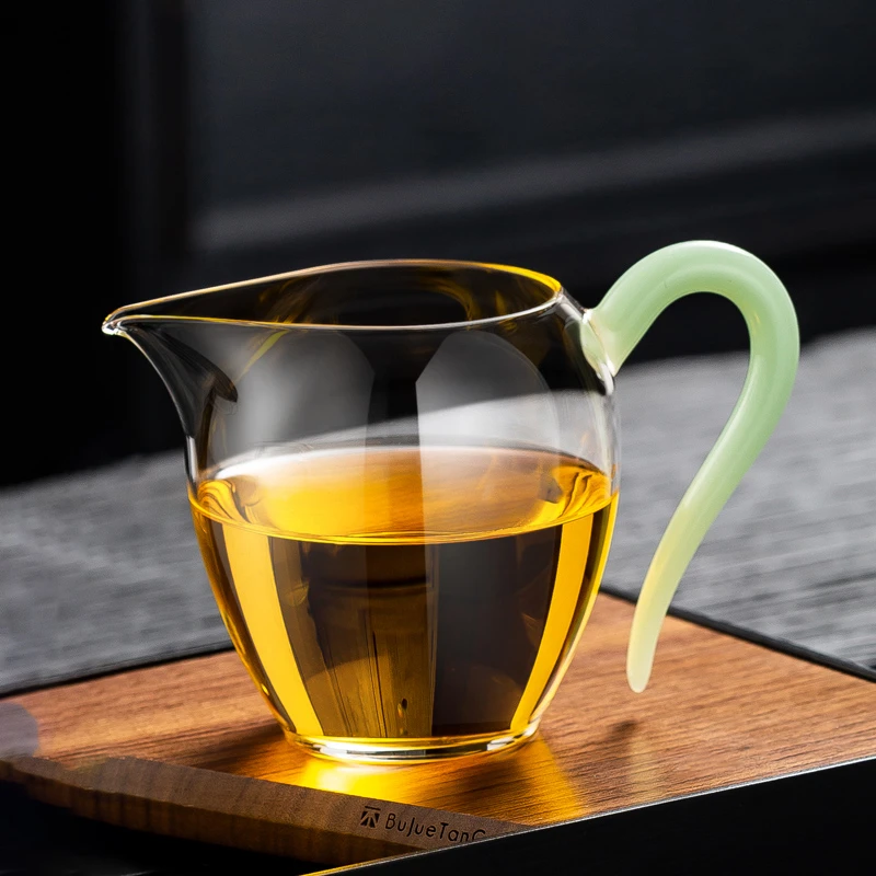 冠发草堂公道杯高档耐热玻璃茶海功夫茶具家用小号分茶器倒茶公杯