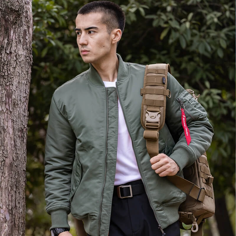 鹰爪经典MA-1飞行员夹克多口袋棉服Primaloft版秋冬加厚保暖棉衣