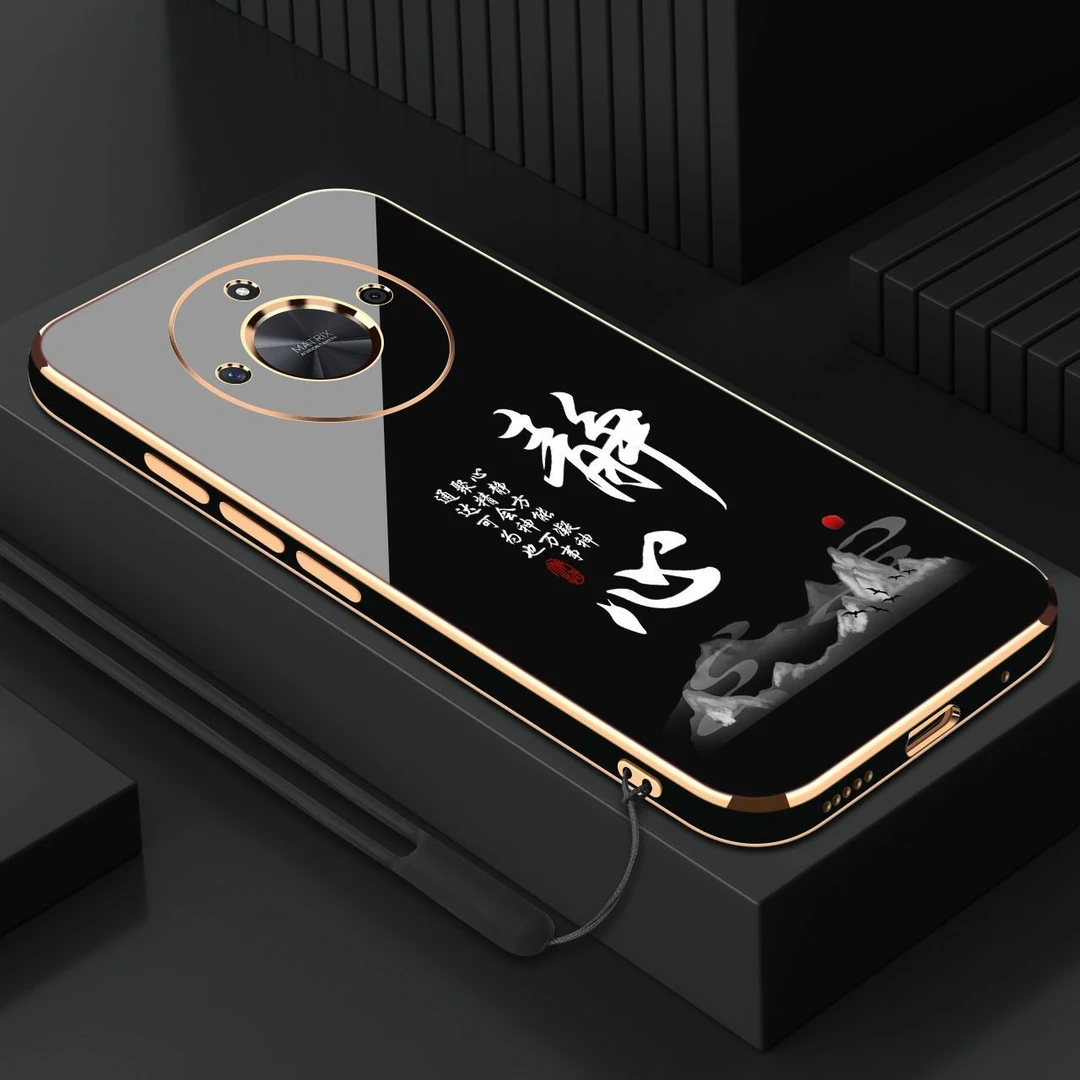 电镀适用于荣耀x50静心手机壳新款x50i+硅胶防摔软胶壳保护套创意