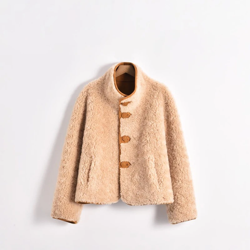 100%美利奴羊毛双面穿外套女冬季高级气质新款外套W2822