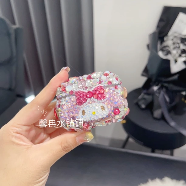 定制airpodspro保护套美乐蒂水钻耳机套airpods1/2蓝牙耳机壳