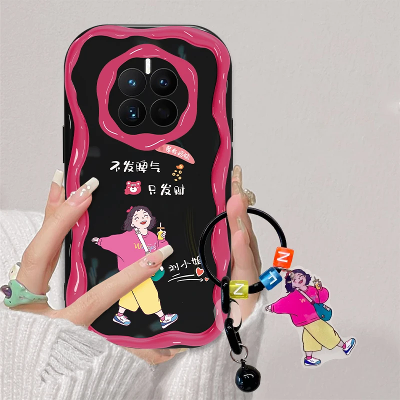 适用于【华为MATE50PRO】姓氏定制不发脾气女款彩绘硅胶全包手机壳