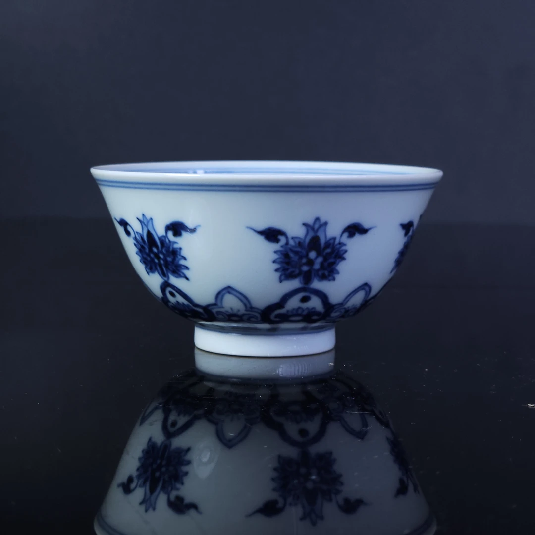 【青花如意主人杯】（清玥窑玥之古藏）景德镇纯手工手绘