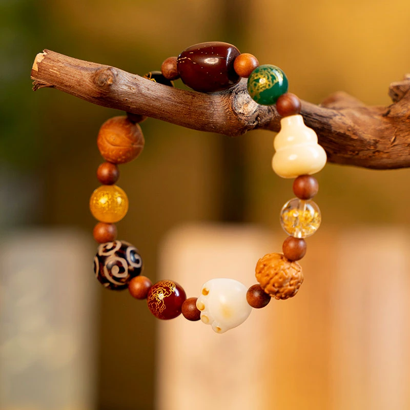 【五财多宝】菩提根单圈手串大约12mm