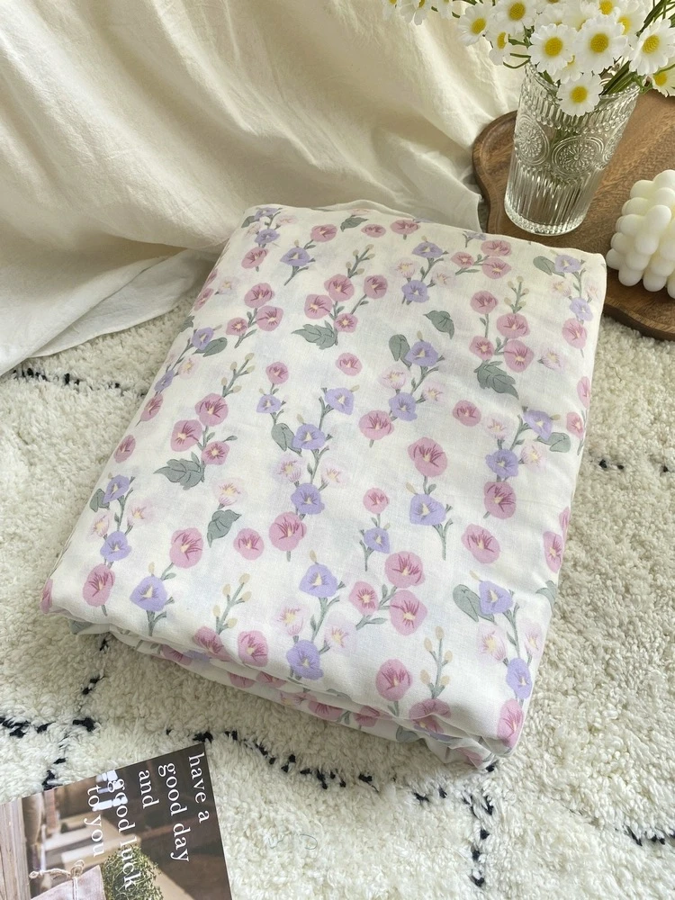 【双层纱被罩 棉麻 皱皱纱】 印花被套 2*2.3  拼接被罩介意慎拍