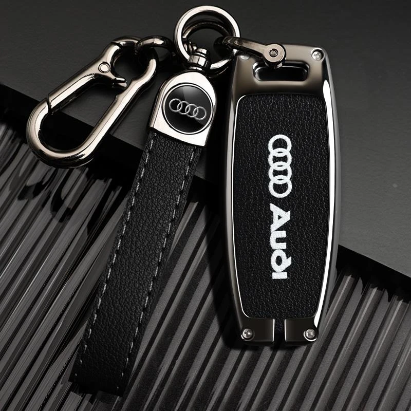 适用2024款奥迪a8高档钥匙套专用壳扣男士a8l汽车用品大全钥匙包