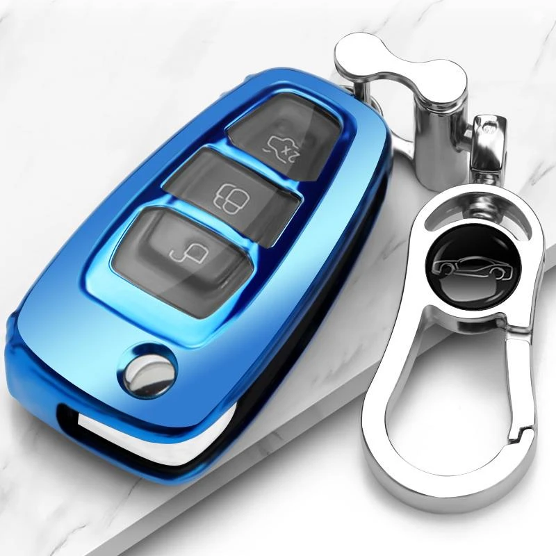 适用福特福克斯15款两箱三厢舒适/风尚/精英/运动型车钥匙包套扣