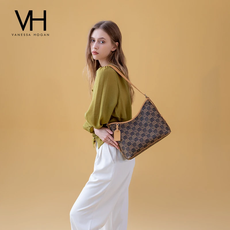 VH女包【老花托特包】凯琳托特秋冬款女包大容量手提单肩包2304152