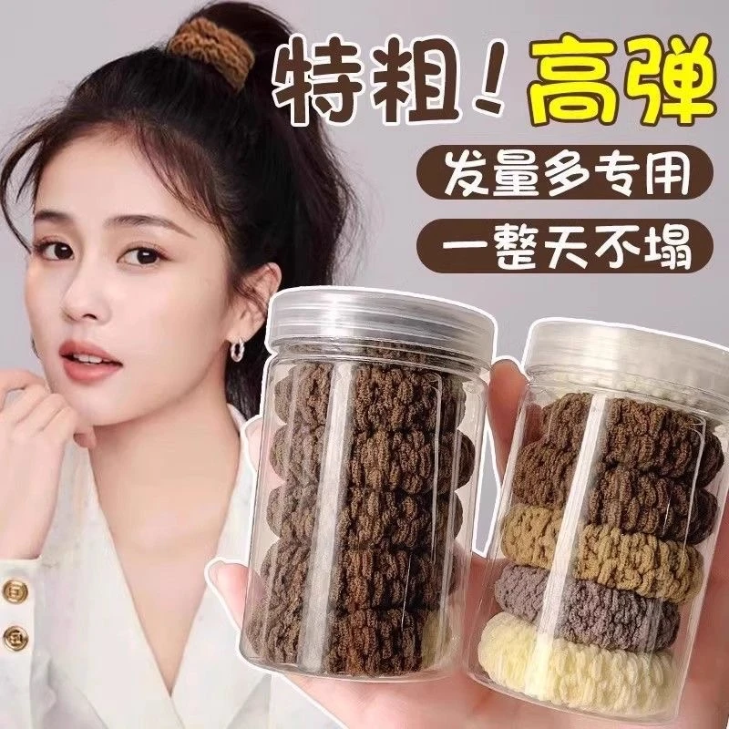 韩版简约高马尾发绳头绳百搭无痕耐发圈2024头饰不伤发饰加厚加粗