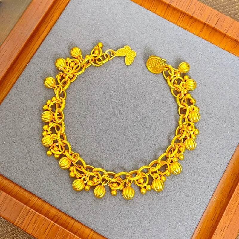 铜合金手链 直播同价硕果累累手链女南瓜提溜手环蛇年送女友礼物