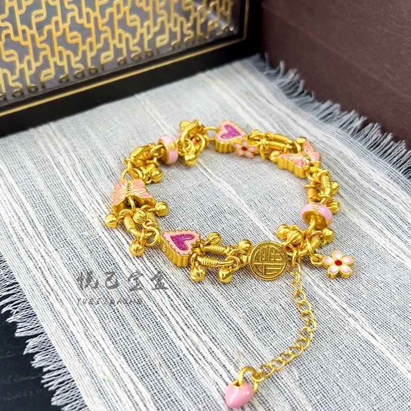 铜合金手链 直播同价爱心蝴蝶硕果累累手链南瓜吊坠时尚蛇年送女