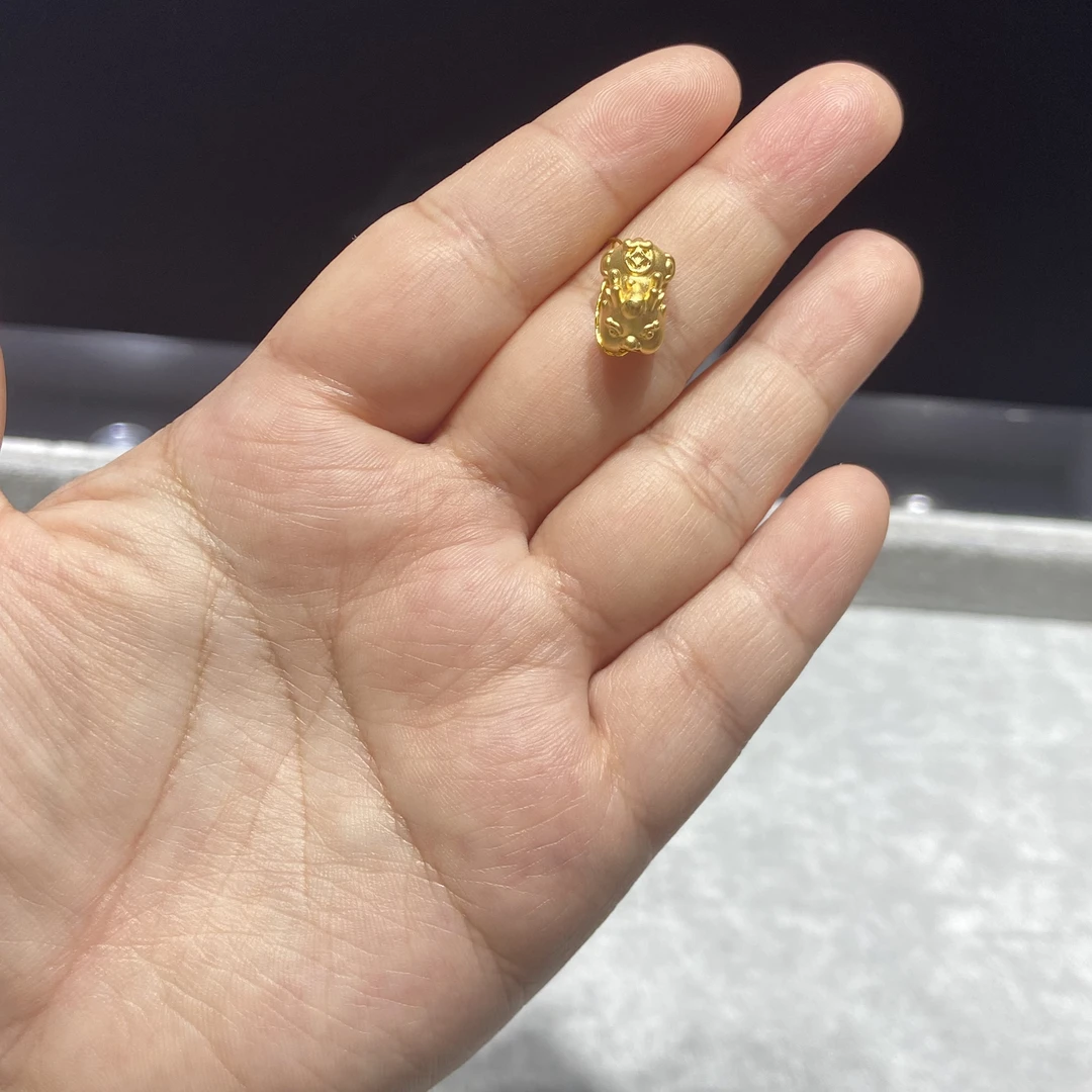 足金999 转运珠 精品铜钱貔貅宝宝 0.480