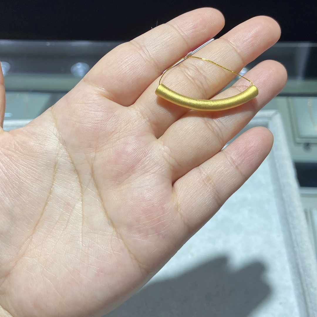 足金999 磨砂弯管 2.255