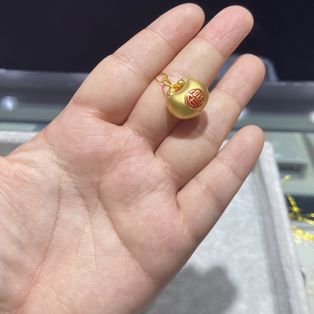 足金999 珐琅彩胖福滴溜 1.678