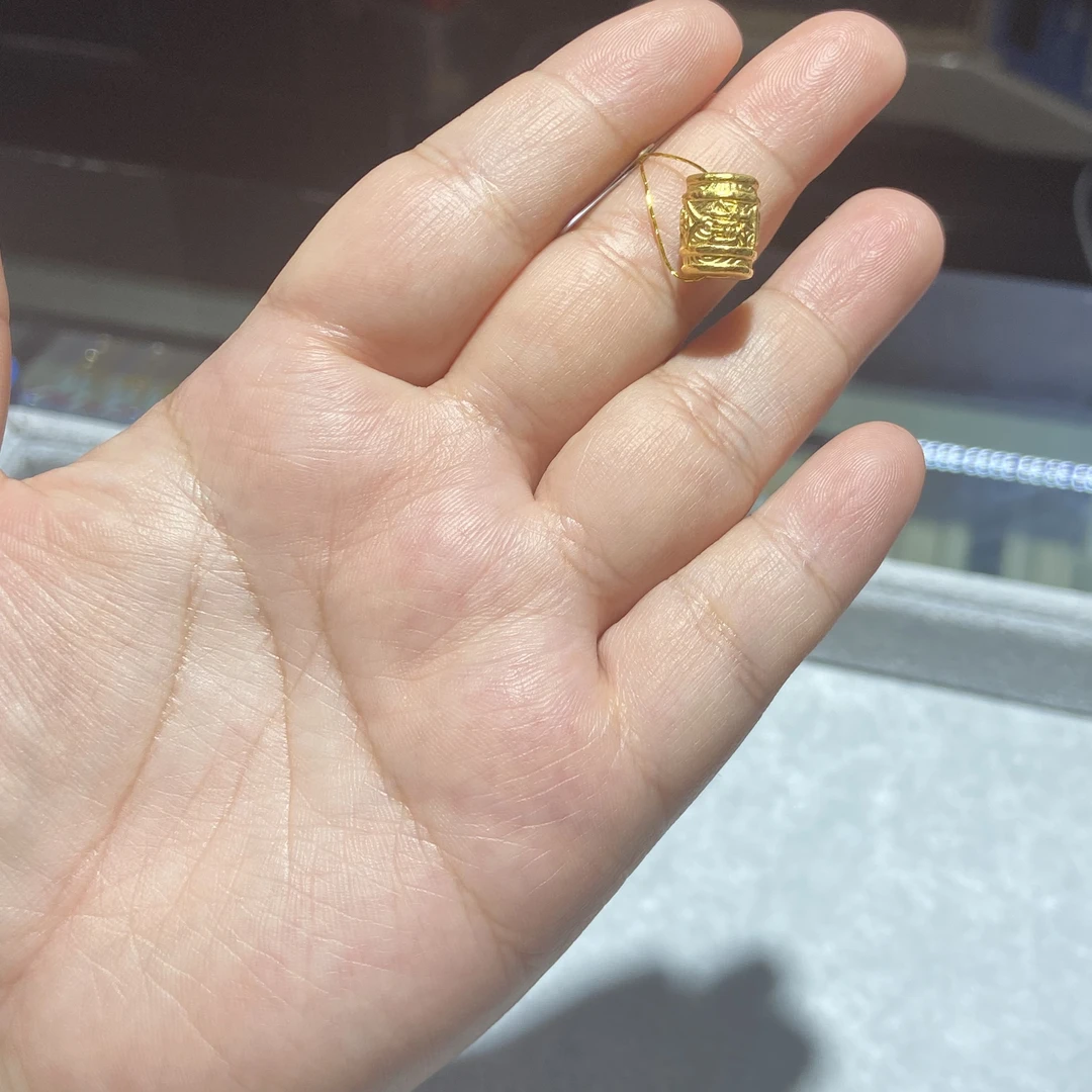 足金999 一桶金通孔 0.875