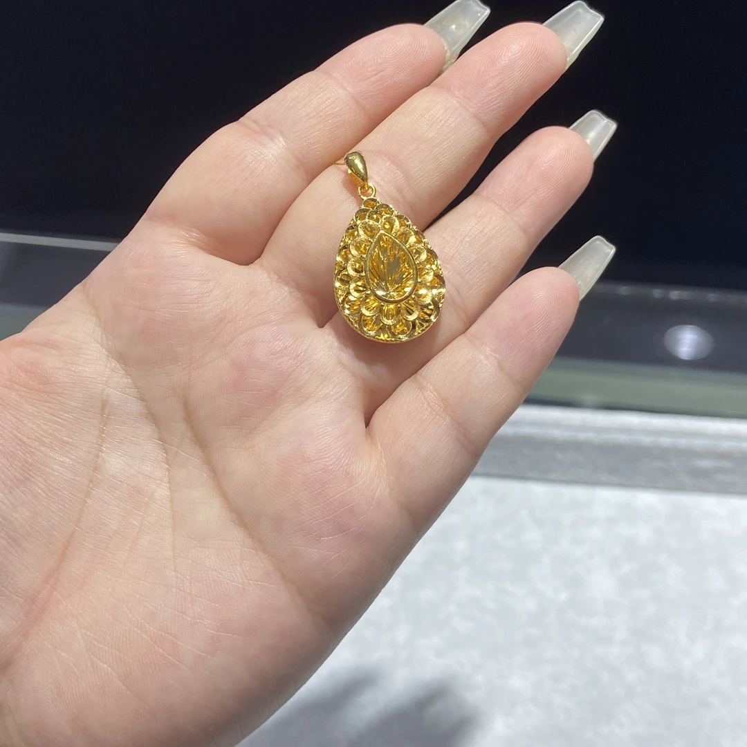足金999* 精品水滴吊坠 5.148