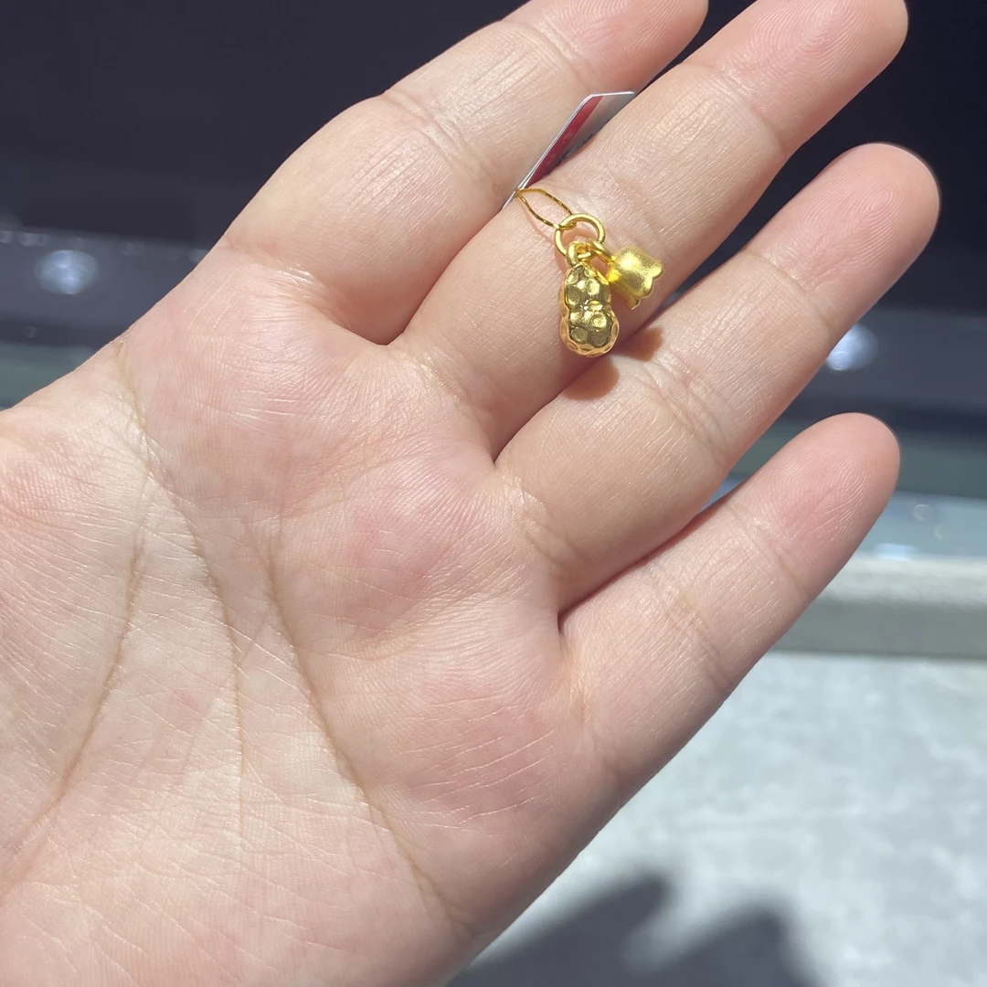 足金999 铃兰花生滴溜 1.070